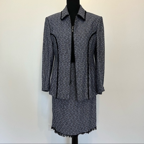 Designer Barbara Bates women’s tweed vintage designer luxury lined skirt suit 10 - Picture 9 of 14